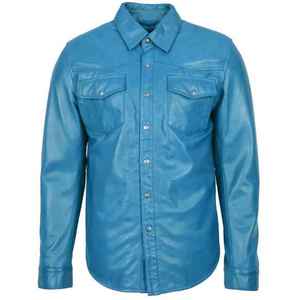 New High Quality Men's Leather <b>Shirt</b> Real Sheep Skin Full Sleeve Breathable Comfortable Fashionable Design long Sleeves - Product Image 1