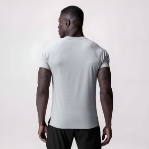 T-shirt de sport pour homme respirant à séchage rapide, idéal pour la gym et l'entraînement, décontracté à manches courtes, vêtement de sport personnalisable avec logo, vente en gros - Product Image 2