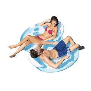 Materasso Gonfiabile Intex Double Eight 117x198 cm con Portabevande e Maniglie per Uso in Piscina - Product Image 2