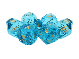 High quality stone <b>dice</b> crystal Aqua Glass crystal reiki healing gemstones Engraved custom <b>dice</b> set Vikings - Product Image 5