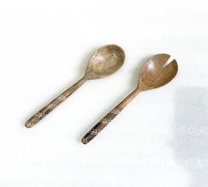 Recién llegado: Servidor de ensalada de diseño en madera y resina, ideal para servir ensaladas en el hogar, fiestas y eventos, a un precio de fábrica razonable. - Product Image 6