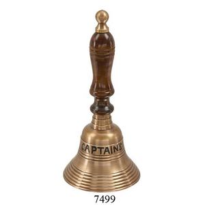 Fabricante y exportador indio de campana de mano decorativa de latón con campana de mango de madera para el hogar y productos de regalos de decoración - Product Image 2