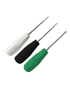 Juego de Elevadores Dentales Surtechs de 3 Piezas, Ergonómicos, con Mango de Plástico, Rectos, de Acero Inoxidable de Grado Alemán, Certificación CE Clase I - Product Image 4