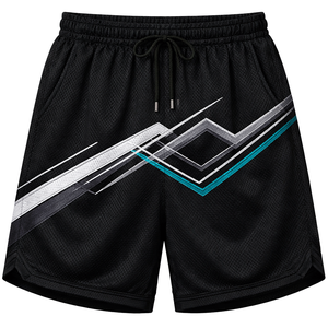 กางเกงขาสั้นตาข่ายฤดูร้อนแบบสบายๆ สำหรับผู้ชาย ออกกำลังกาย วิ่ง ฟิตเนส แห้งเร็ว ระบายอากาศได้ดี กางเกงกีฬา ทรงสปอร์ต แฟชั่นสตรีท สีพื้น - Product Image 1