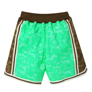 Shorts d'été pour hommes en maille écologique, coupe ample, respirants, style vintage, avec cordon de serrage et empiècements latéraux - Product Image 5