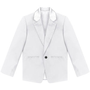 Blazer de Costume en Laine Grande Taille pour Adolescents Garçons, avec Logo Personnalisé, Manches Longues, Revers, Veste Formelle pour Bal de Promo, Mariage et Fêtes - Product Image 1