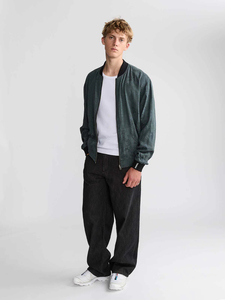 Custom Casual Reversible <b>Winter</b> Plus Size 100% Polyester Satin Bomber Jacket / Baseball Jacket Men's Jackets - Product Image 6
