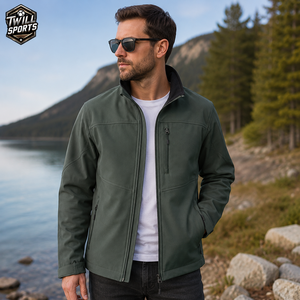 Custom Casual Winter Sports Softshell <b>Jackets</b> Windproof Outdoor Camping Thermal Waterproof Stand Collar - Product Image 2