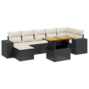 Conjunto de Sofás Modulares Grandes de Ratán PE Negro para Jardín, Elegante Colección de Muebles para Exteriores - Product Image 2