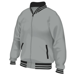 Blouson universitaire personnalisé à fermeture éclair, blouson bomber OEM, blouson de baseball homme femme, blouson en tricot côtelé à marque privée, fabricant en gros - Product Image 4