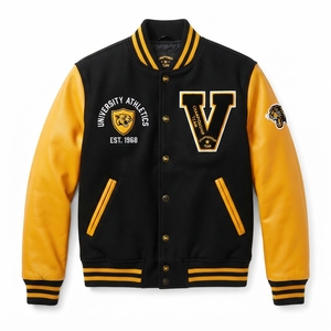Veste universitaire personnalisée, veste bomber traditionnelle à boutons pression pour hommes et femmes - Product Image 4