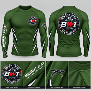 Camiseta de Compresión Rash Guard para Entrenamiento de BJJ, MMA y Kickboxing, Personalizada con Estampado Completo, Manga Corta para Hombre - Product Image 3