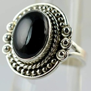 Black Onyx <b>Ring</b> 925 Sterling <b>Silver</b> Handmade Promise <b>Ring</b> for Women Oval Gemstone <b>Statement</b> <b>Ring</b> Gift July Birthstone Month - Product Image 3