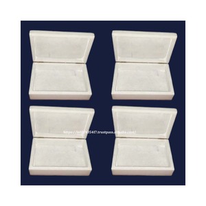 Cajas de regalo con incrustaciones de mármol blanco hechas a mano, diseño elegante para decoración del hogar, regalos de negocios, embalaje, venta al por mayor disponible - Product Image 2
