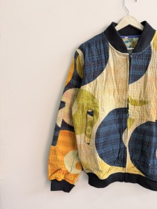 Casual Handmade Indian Vintage Kantha Boho Zipper <b>Jacket</b> Breathable Windproof Eco-Friendly V-neck - Product Image 5