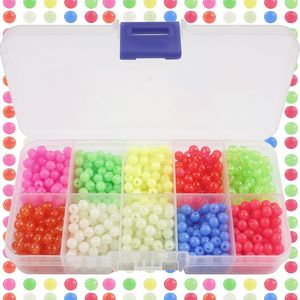1000 Pezzi Perline Luminose per Pesca, Perline Fluorescenti per Lenza, in Gomma Morbida e Plastica, Assortimento di Perline per Acqua Salata e Dolce - Product Image 1