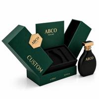 Boîte cadeau magnétique de luxe vert émeraude personnalisée avec logo estampé à chaud or, emballage en papier pour bijoux, cosmétiques et coffrets cadeaux