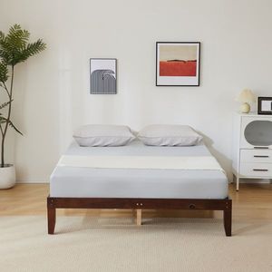Basic Single Bed Frame 189*136*30.5cm Painted Pine Wood in Brown Wooden Beds - Product Image 6