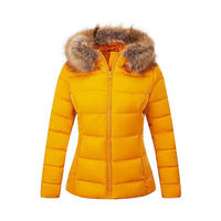 TR-PJ-015 Blouson d'hiver matelassé pour femme, imperméable, coupe-vent, séchage rapide, avec fermeture éclair et doublure en fausse fourrure – Tendance et de haute qualité