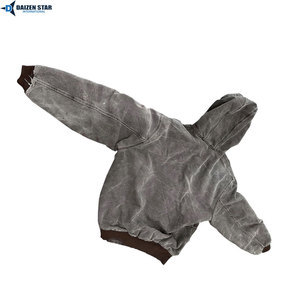 Sweat à capuche zippé surdimensionné épais en molleton 100 % coton pour l'hiver avec logo personnalisé - Product Image 4