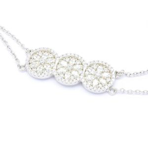 Bracelet Fleur en Argent 925 Classique de Bonne Qualité avec Zircon Plaqué Rhodium et Placage Multicolore – Prix Usine – Ensemble de Bijoux Tendance - Product Image 1