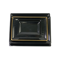 Plateau à sushi rectangulaire en plastique PP DAIMYO, qualité alimentaire, conteneur à emporter, procédé thermoformage, fabricant vietnamien