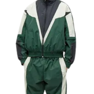 Men Windbreaker Tracksuit Colorblock Lightweight <b>Zip</b> <b>Up</b> <b>Jacket</b> Jogger Pants Set Streetwear Sportswear Custom OEM ODM Wholesale - Product Image 1