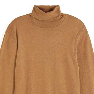 Pull-over décontracté en maille pour femme, col montant, coupe ample, doux et chaud, idéal pour l'hiver, éco-responsable - Product Image 4
