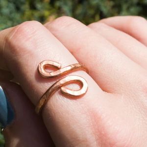 Vintage Copper <b>Ring</b> with Handcrafted Appeal and <b>Adjustable</b> Open Band for Comfortable Everyday Wear - Product Image 3