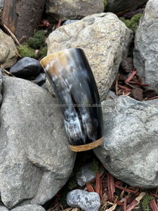 Copa de Vino de Alta Calidad, Ecológica, Hecha a Mano, Diseño Moderno de Cuerno Vikingo, 6 Pulgadas, para Fiestas, Jarra para Cerveza Ale - Product Image 4