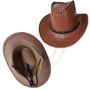 Sombrero de Vaquero de Cuero con Logotipo Personalizado |   Sombrero de Vaquero de Cuero de Primera Calidad para Viajes y Uso al Aire Libre, Unisex, para las Cuatro Estaciones - Product Image 6