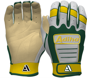 ถุงมือตีเบสบอล Adiha แบบปรับแต่งได้สำหรับมืออาชีพ สีเขียว เหลือง ขาว หนังบุฟองน้ำ ปิดด้วยแถบตีนตุ๊กแก สำหรับผู้ใหญ่ทุกเพศ ใช้สำหรับฝึกซ้อม ทนทาน - Product Image 4