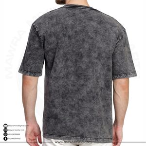 Camiseta al por mayor con lavado ácido, oversize, hombros caídos, alta calidad, 220g, tela de jersey 100% algodón, logotipo personalizado, color personalizado, para hombre - Product Image 3