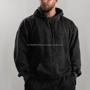 Sudaderas con capucha lavadas para hombre personalizadas, ropa de calle de algodón pesado boxy fit, sudaderas vintage de gran tamaño, Sudadera con capucha lavada con ácido para hombre - Product Image 2