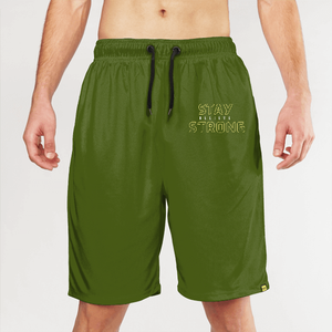 Shorts de Baño para Hombre, a Rayas Blancas y Naranjas, de Secado Rápido, con Cordón Ajustable, Casuales, de Longitud Corta, Cintura Media, Poliéster - Product Image 2