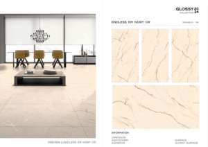 กระเบื้องพอร์ซเลนคุณภาพสูง เงาหรู ขนาด 600x1200 มม. รูปแบบขนาดใหญ่ พื้นผิวขัดเงา พรีเมียม สำหรับตกแต่งผนังและพื้น ภายในและภายนอกอาคาร ทันสมัย - Product Image 4