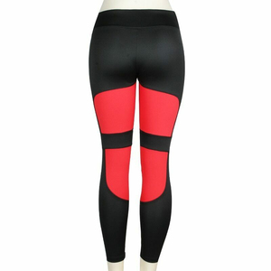 Leggings Deportivos de Cintura Alta con Control de Abdomen, Cintura Elástica, Estampados, de Secado Rápido, Poliéster/Nailon, Largos, Sin Costuras, Acanalados, para Mujer - Product Image 2