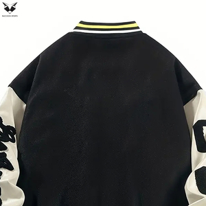 Oversized Varsity <b>Jacket</b> Men Hip Hop Embroidery Letterman Bomber <b>Jacket</b> Unisex <b>Patchwork</b> College Streetwear Outerwear <b>Jacket</b> - Product Image 4