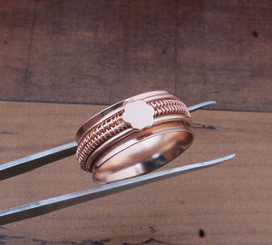 Anillo de Plata de Ley 925 con Bisel de Oro Rosa, Diseño de Flor, Elegante y Clásico, para Mujer, Regalo de Joyería para Boda, Compromiso o Fiesta - Product Image 6