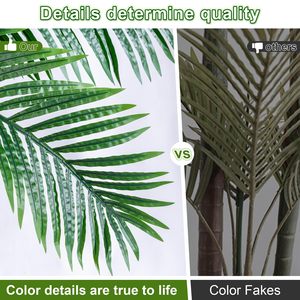Palmier Areca Artificiel Réaliste avec Feuilles au Toucher Naturel, <span class=keywords><strong>Grande</strong></span> <span class=keywords><strong>Plante</strong></span> Tropicale Artificielle pour la <span class=keywords><strong>D</strong></span>écoration Intérieure et Extérieure - Product Image 2