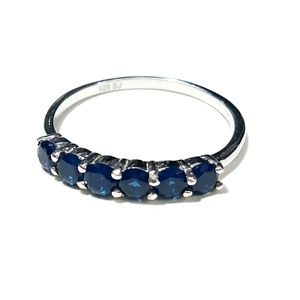 Anillo de Plata de Ley con Topacio Azul Natural de Londres, Estilo Bohemia, para Mujer, Joyería para Fiestas, Venta al por Mayor - Product Image 2