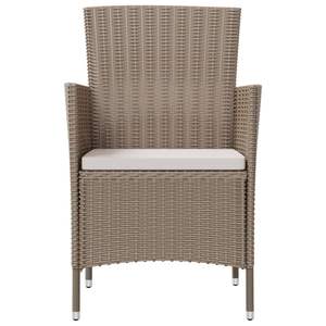 Ensemble de 2 chaises de jardin en polyrotin beige avec structure en acier thermolaqué, mobilier d'extérieur durable - Product Image 3
