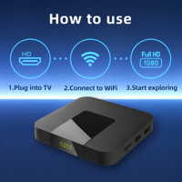 Boîtier de streaming en gros personnalisé OEM Android 10 Quad Core 4K 2 Go RAM 16 Go ROM Wi-Fi 6 double bande 2.4G/5GHz BT5.4 Smart TV Box
