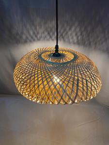 Handwoven Rattan Pendant <b>Light</b> Bamboo <b>Ceiling</b> Lamp Rustic <b>Boho</b> Hanging <b>Light</b> Home Decor Supplier Manufacturer - Product Image 4