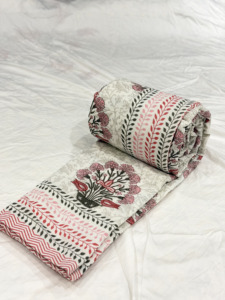 Wholesale Pure Malmal Dohar Fabric Floral Border Printed Mulmul Cotton Fabric for Bedding Blanket - Product Image 4