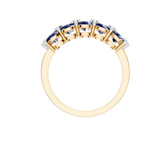 Anillo de banda de zafiro de lujo 14K 18K oro IGI certificado precio barato compra a granel al por mayor personalizado OEM ODM joyería de boda de las mujeres - Product Image 4