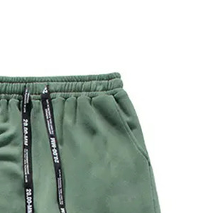 LAMA INDUSTRIES <b>Men's</b> Green <b>Linen</b>/Cotton for Wash Criss-cross Sweatpants Elastic Waist Drawstring Casual <b>Joggers</b> Side Pockets - Product Image 2