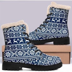 รองเท้าบูทลุยหิมะหนังผู้หญิง, รองเท้าบูตลุยหิมะดีไซน์หรูหราบุขนสัตว์รองเท้าบูทฤดูหนาวใส่สบายกันน้ำ - Product Image 3