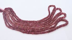 Cuentas Redondas Lisas de Turmalina Rosa, Cuentas de Turmalina Natural en Forma de Rondelle, Cuentas de Piedras Preciosas, Cuentas Sueltas de Turmalina Rosa Genuina - Product Image 4