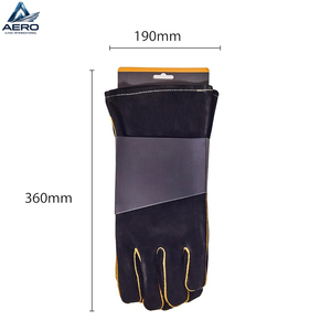 Buen Proveedor con Logotipo Propio, Guantes de Soldadura de Seguridad de Grado Industrial, Resistentes al Calor, de Cuero Duradero, con Protección Completa - Product Image 5